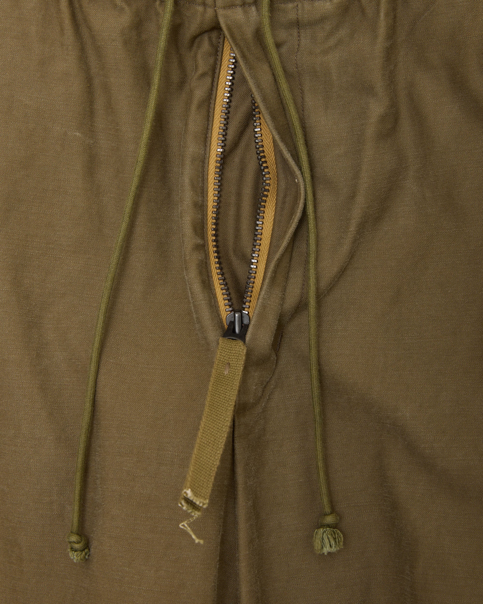 Organic Cotton Back Satin / Wide Over Pants, Olive