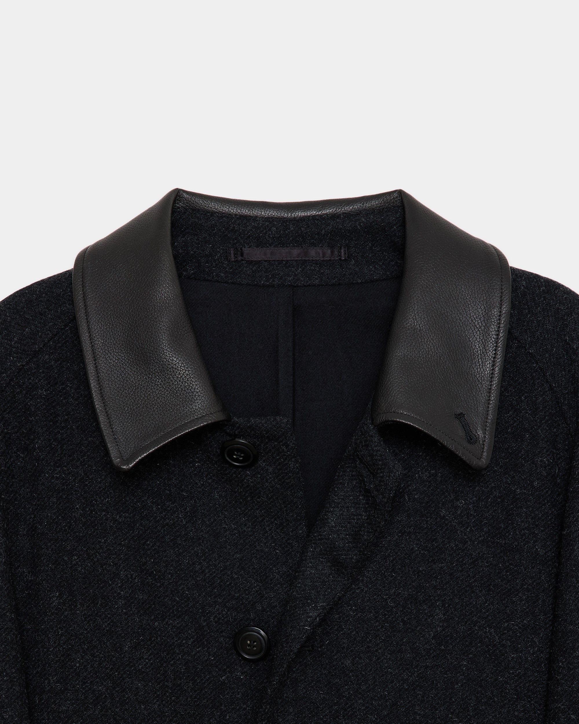 【STUDIOUS Exclusive】British Wool Tweed / Walk Around Overcoat, Black