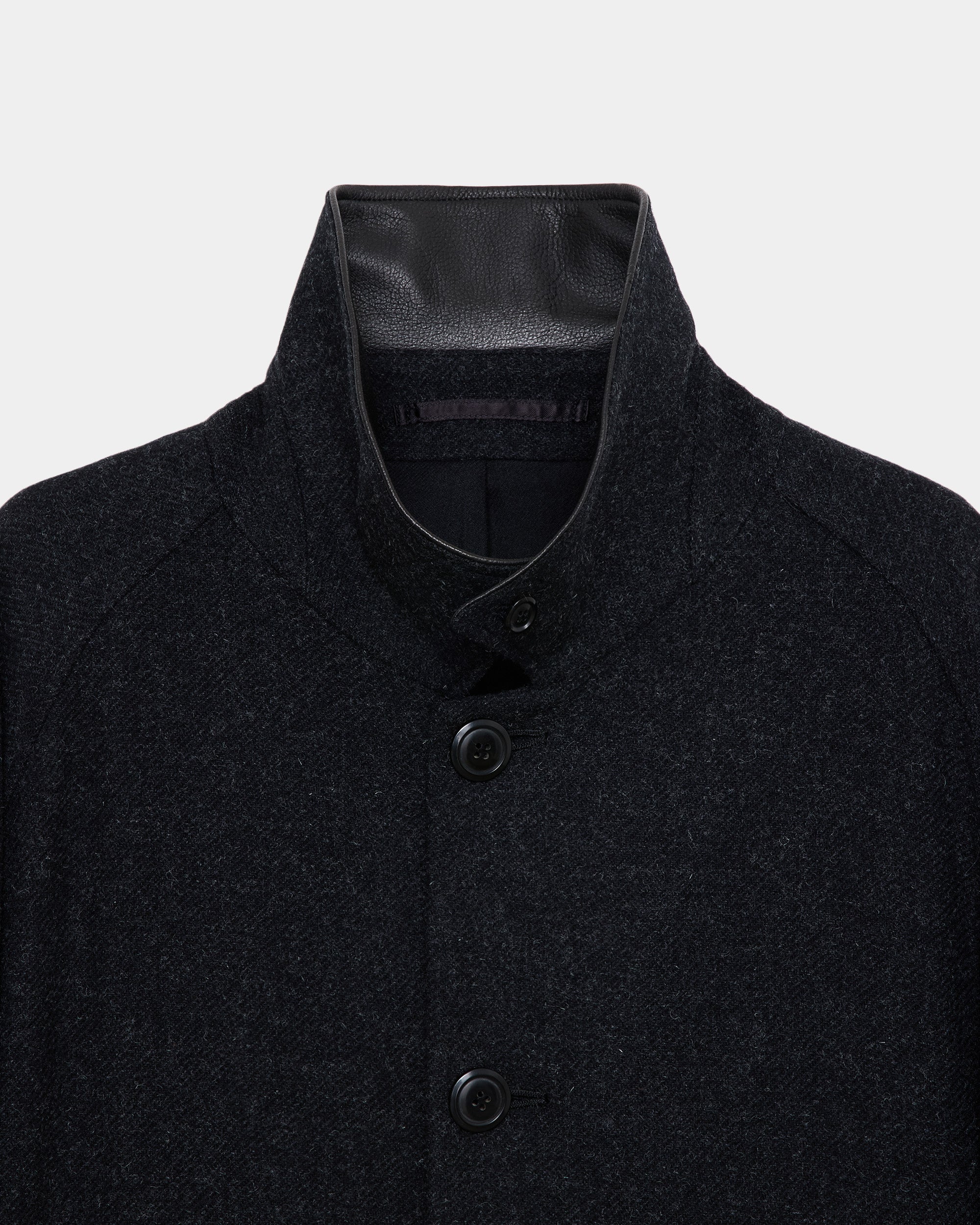 【STUDIOUS Exclusive】British Wool Tweed / Walk Around Overcoat, Black