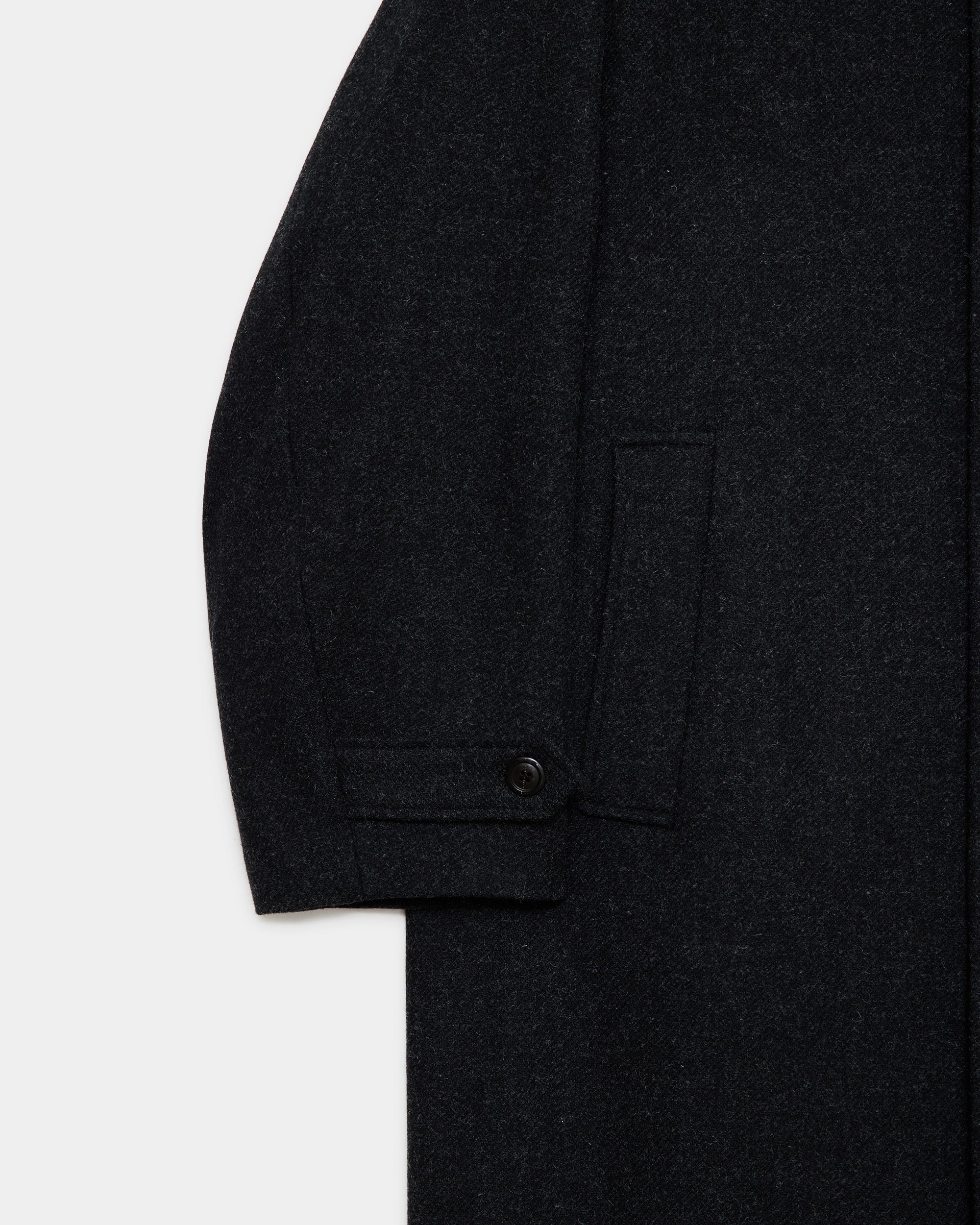 【STUDIOUS Exclusive】British Wool Tweed / Walk Around Overcoat, Black